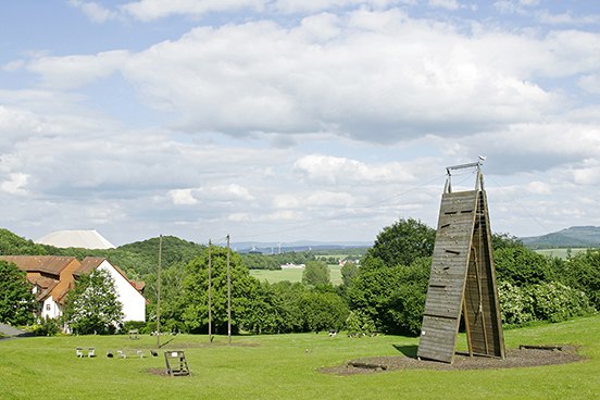 Blick auf den Kletterplatz
