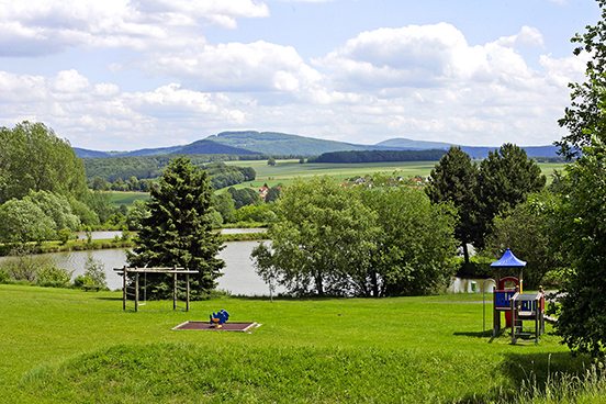 Blick auf den Spieltplatz
